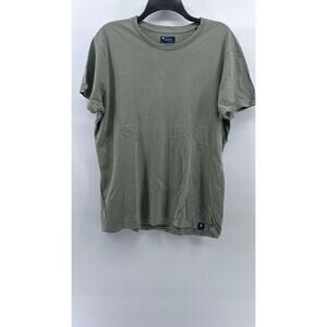 IMPURE Men's Olive Green Crewneck Short Sleeve Casual Cotton T-Shirt SZ L